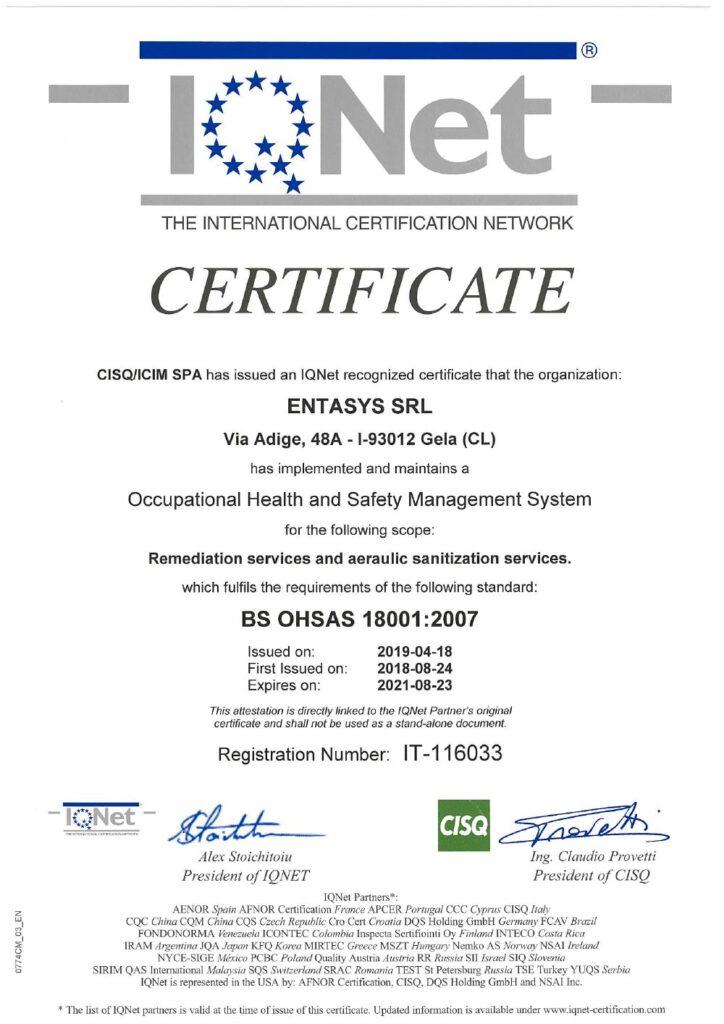 certificazione iso 18001 45001