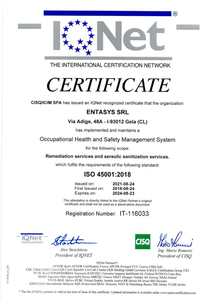 UNI ISO 45001 2018