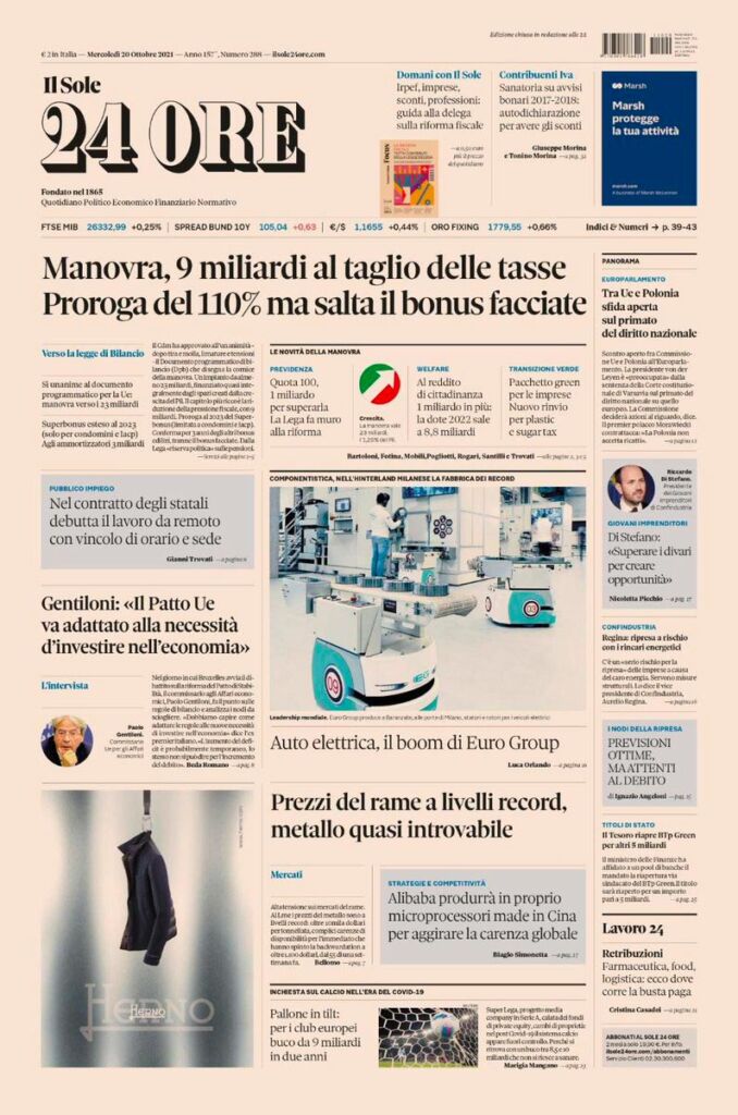 sole 24 ore articolo entasys