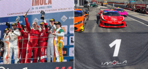 Postiglione e Comandini sul podio della GT Cup di Imola con la Ferrari 296 Challenge #101 sponsorizzata Entasys